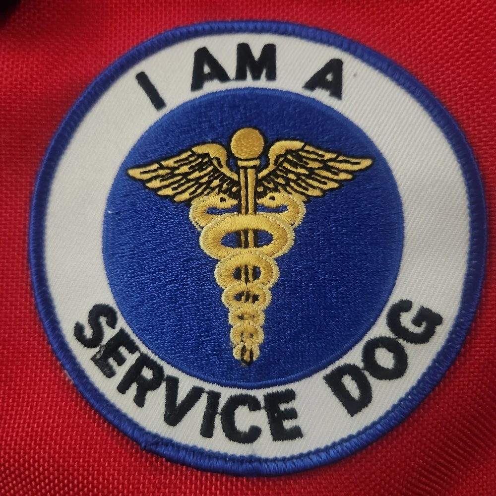 Service Dog Wolfpacks Red Size XL Cape Patches Nylon USA